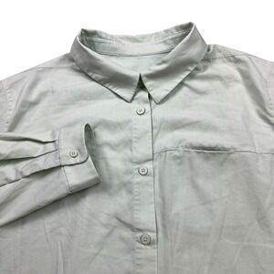 Lululemon Button Down Shirt‎ Womens Size 10 Light Green Long Sleeve Top